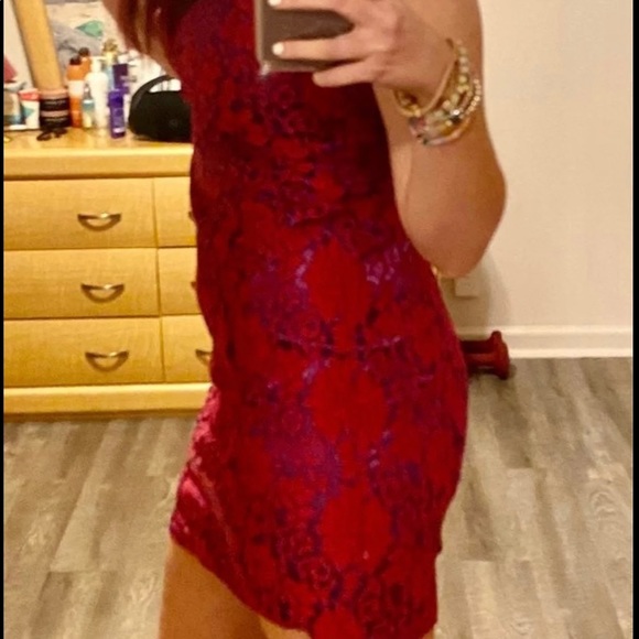 Pink purple lace  Dress - Picture 3 of 5